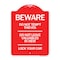 Signmission Beware Do Not Tempt Thieves Do Not Leave Valuables in View Lock Your Car, Red & White, RW-1824-24328 A-DES-RW-1824-24328 - alternate 1